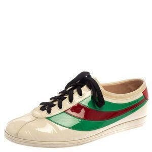 Gucci White and Red Sneakers Sleek Design